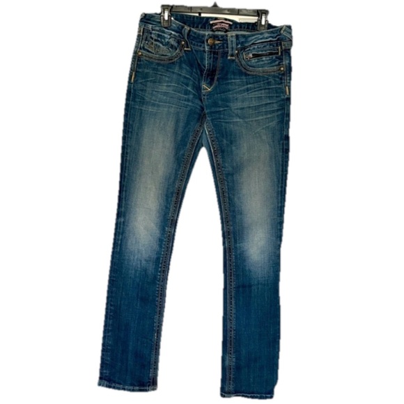Re Rock by Express Women's Blue Skinny Denim Jeans Size 10R - Picture 1 of 5